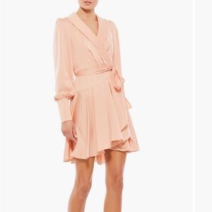 Mac Duggal Peach Skater Dress